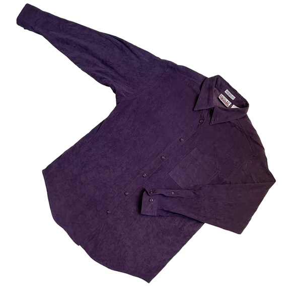 90s Billblass jeans purple button down long sleeve top - Picture 14 of 17